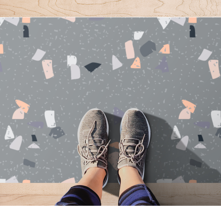 Marmor terrazzo effekt mosaik gulvfliser - TenStickers