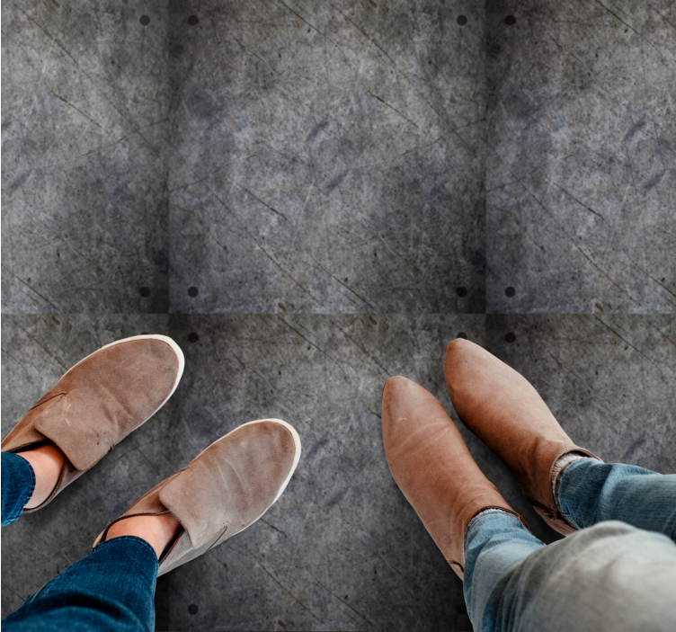 Gulvtæppe til industriel indretning i metaleffekt - TenStickers