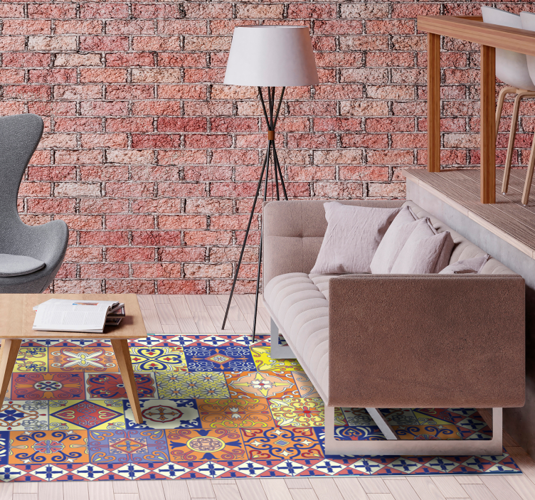 Mexicansk flise vinyltæppe - TenStickers