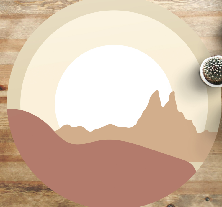 Minimalistisk landskab natur vinyl tæppe - TenStickers