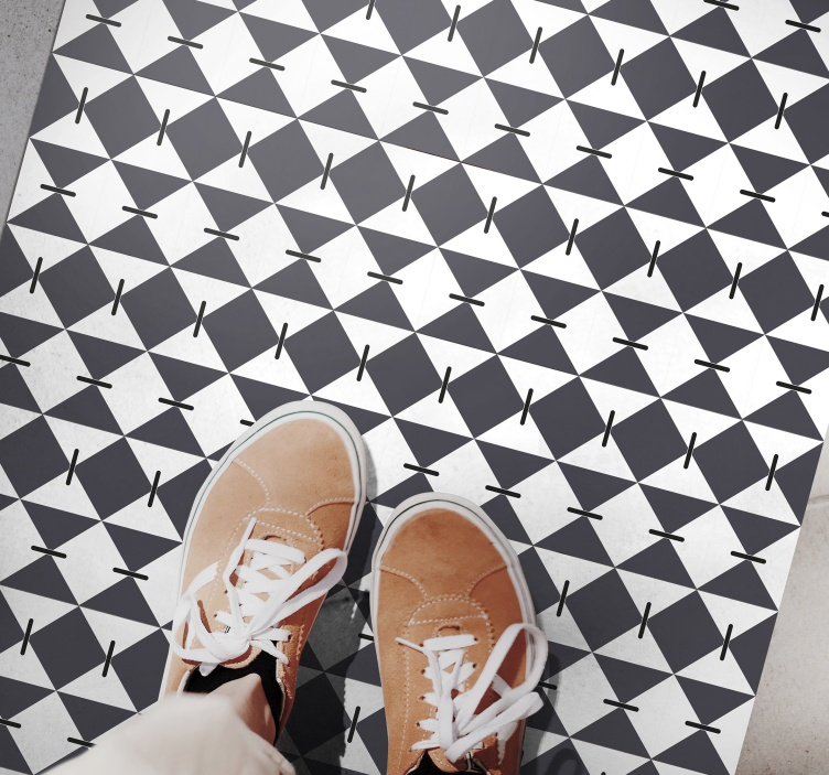 Moderne diamantmønster geometriske vinyl tæppe - TenStickers