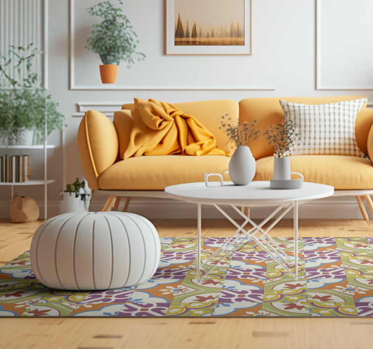 vintage Mønster flise vinyl gulvtæpper - TenStickers