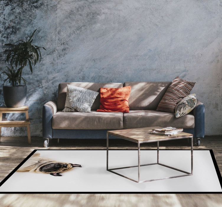 Mops portrætdesign vinyltæpper med dyr - TenStickers