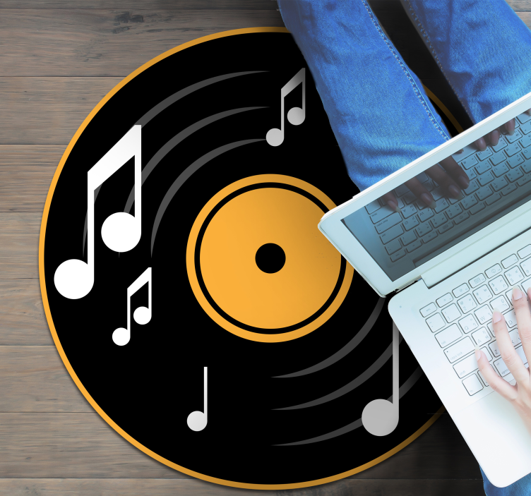 Musiknoter teen vinyl tæppe - TenStickers