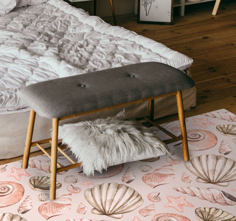 Muslingeskalsmønstre vinyltæpper med dyr - TenStickers