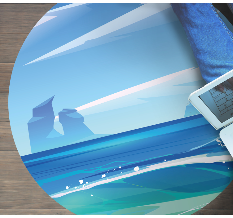 Natur vinyl tæppe kystnær ro - TenStickers