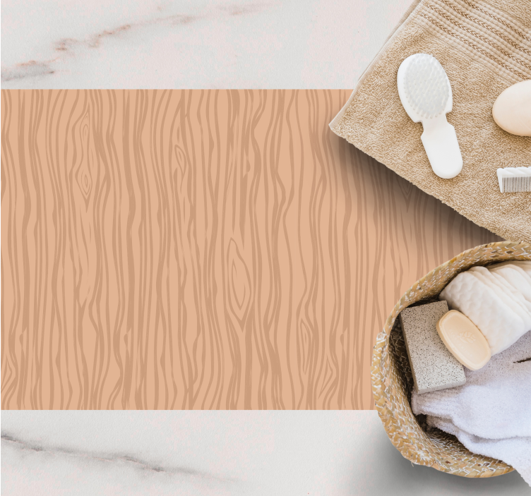 Naturlig tekstur vinyl tæppe med træeffekt - TenStickers