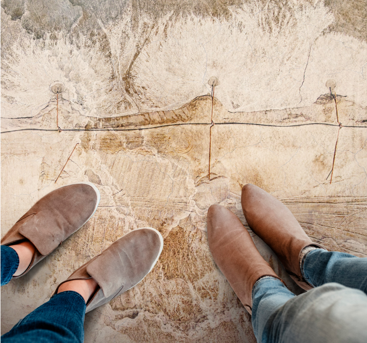 Natursten tekstur vinyl tæppe med steneffekt - TenStickers