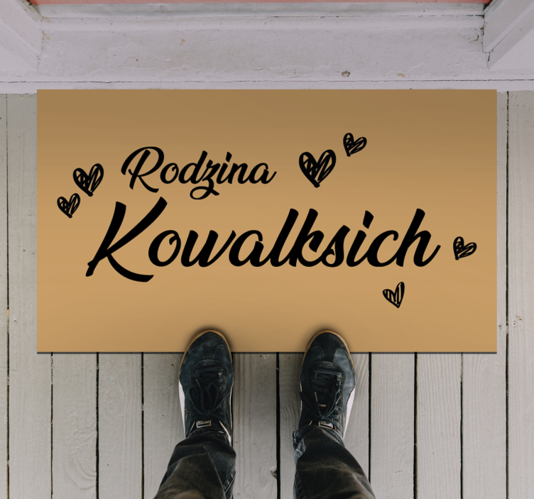 Navn på familien i sort indgang - TenStickers