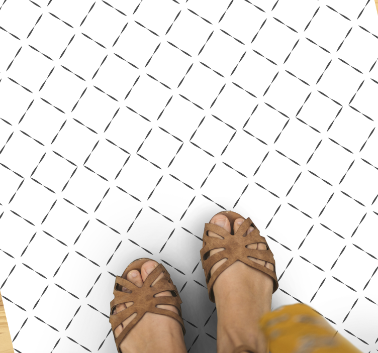 Nordiske diamant geometriske vinyltæpper - TenStickers