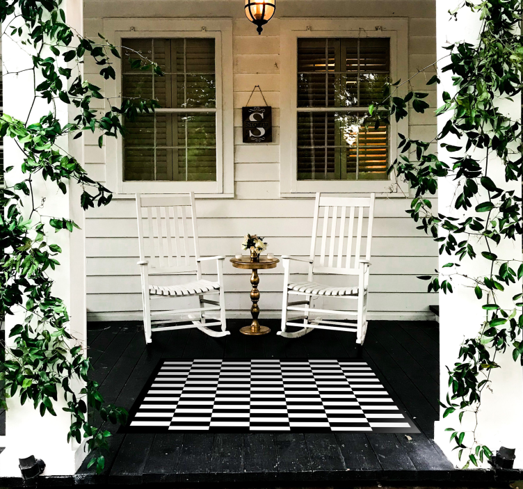 Optiske illusion striber geometriske tæpper - TenStickers