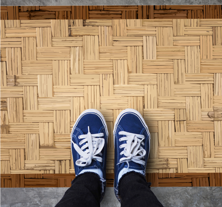 Organisk vævet overflade vinyltæppe til entre - TenStickers