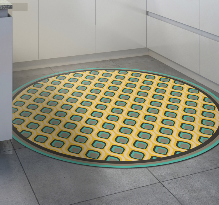 Mod mid century mønster vinyltæppe til køkkenet - TenStickers