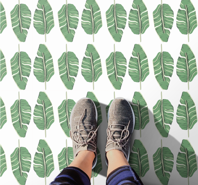 Overdådigt bladmotiv natur vinyl tæppe - TenStickers