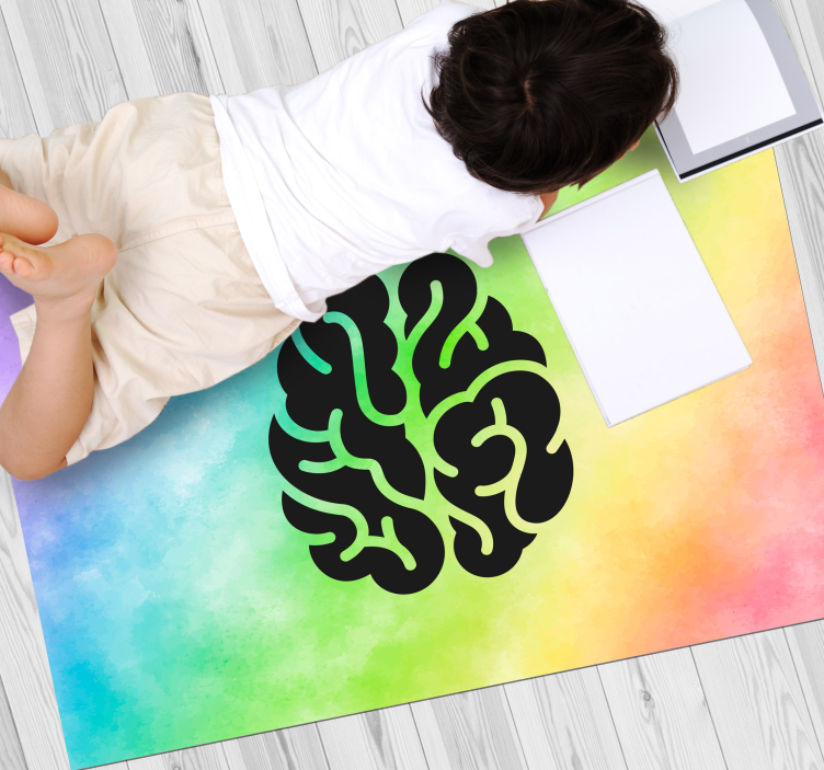 Pædagogisk regnbue vinyl tæppe - TenStickers