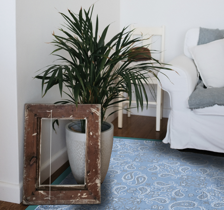 Paisley flise mønster vinyl tæppe med fliseeffekt - TenStickers