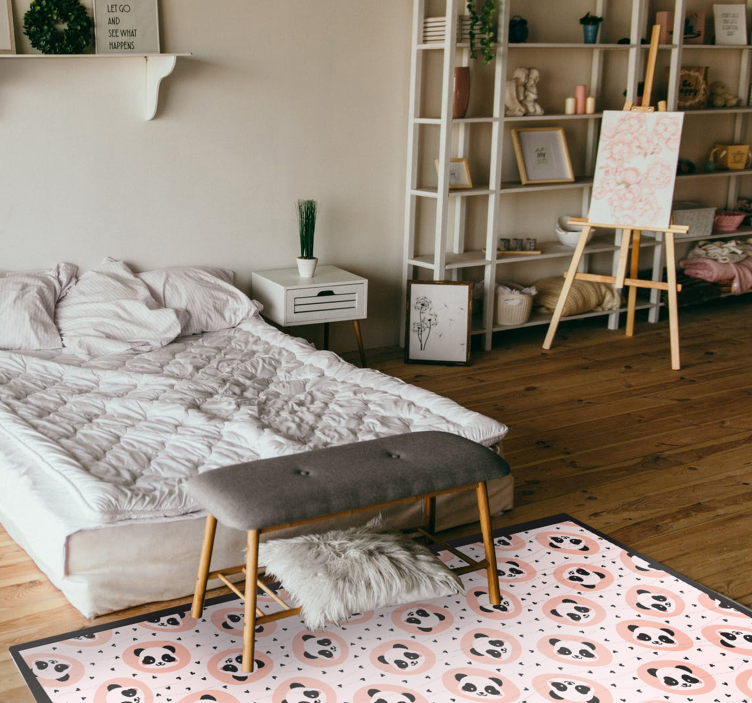 Pandaungeansigter vinyltæpper med dyr - TenStickers