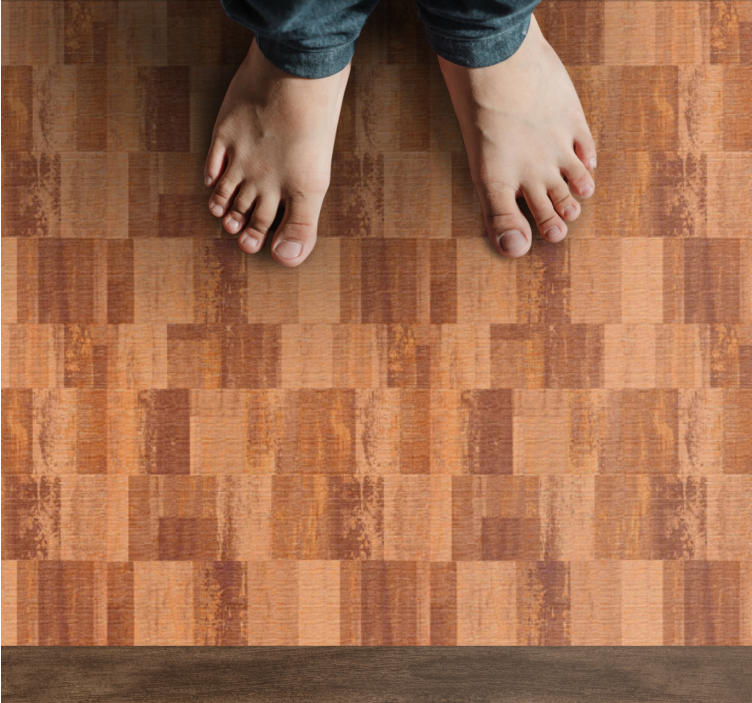 Parket illusion vinyl tæppe med træeffekt - TenStickers