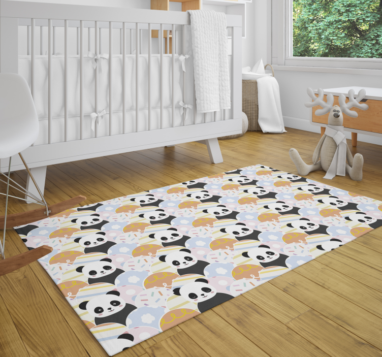 Patchwork dyr panda design dyretæppe - TenStickers