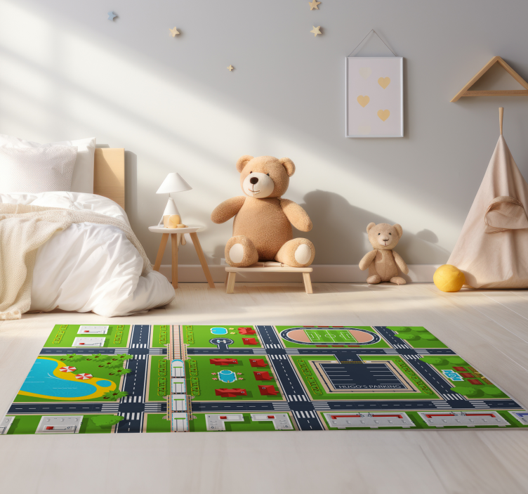 Fantastisk personaliserbar parkeringsvinyl tæppe - TenStickers