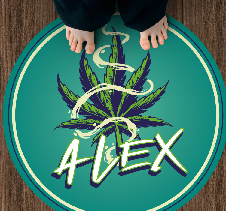 Navnecirkel vinyl tæppe til teenagere - TenStickers