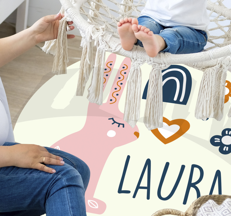 Personlig sød kanin personlig mat - TenStickers