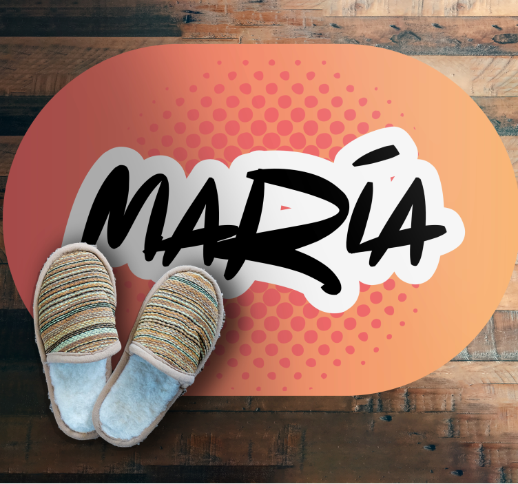 Navnedesign vinyl tæppe med navn - TenStickers