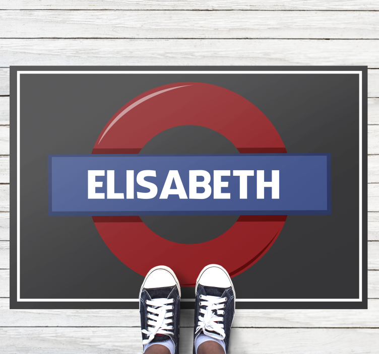 Underjordisk skilt vinyl tæppe med navn - TenStickers