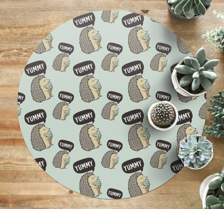 Pindsvin glæde tæppe til børneværelse - TenStickers