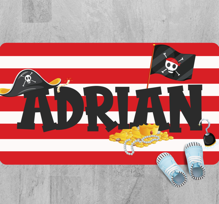 Pirat hat personlig dækkeservietter - TenStickers