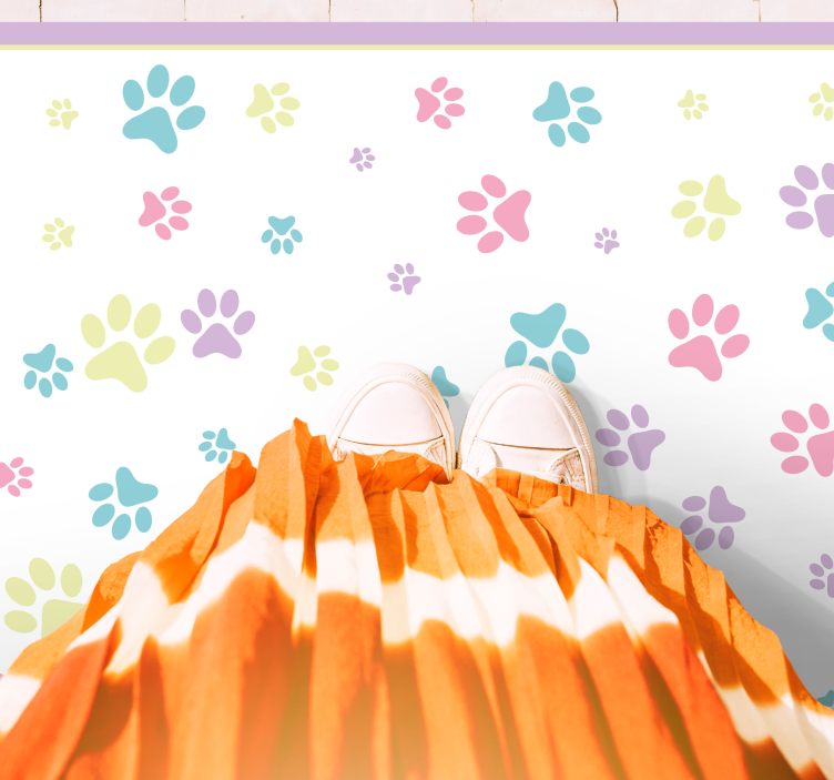 Poteaftryk æstetik vinyltæppe med dyreprint - TenStickers