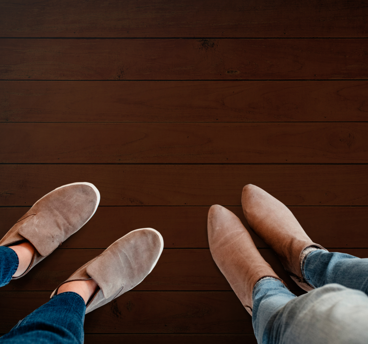 Rå brune planker mønster træ effekt vinyl tæppe - TenStickers