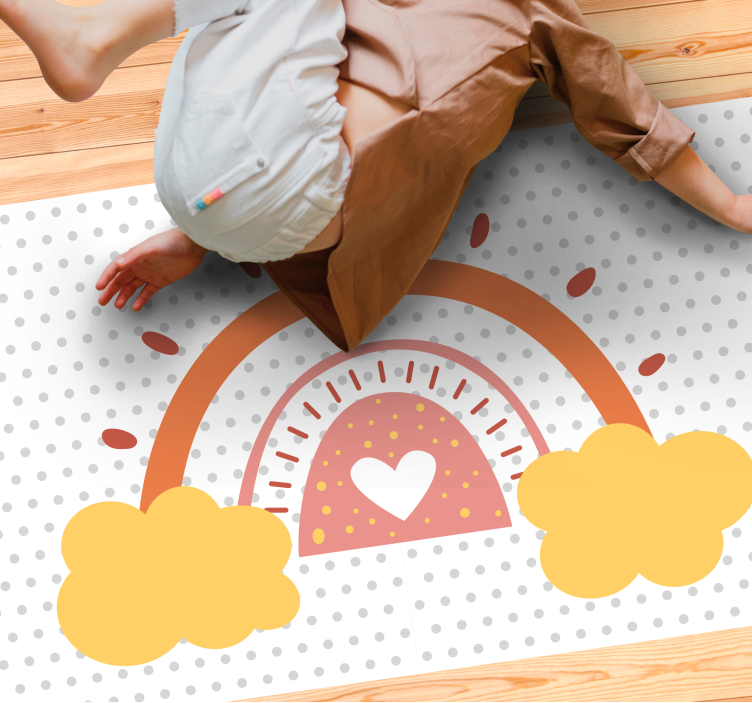 Regnbue skylandskab vinyltæpper til babyværelse - TenStickers