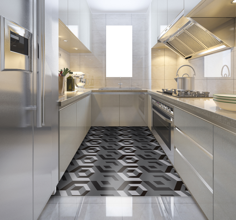 Rektangulært geometrisk vinyltæppe - TenStickers