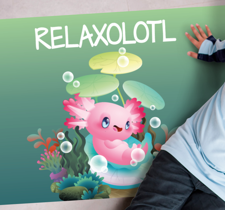 Relaxolotl-dam vinyl tæppe - TenStickers