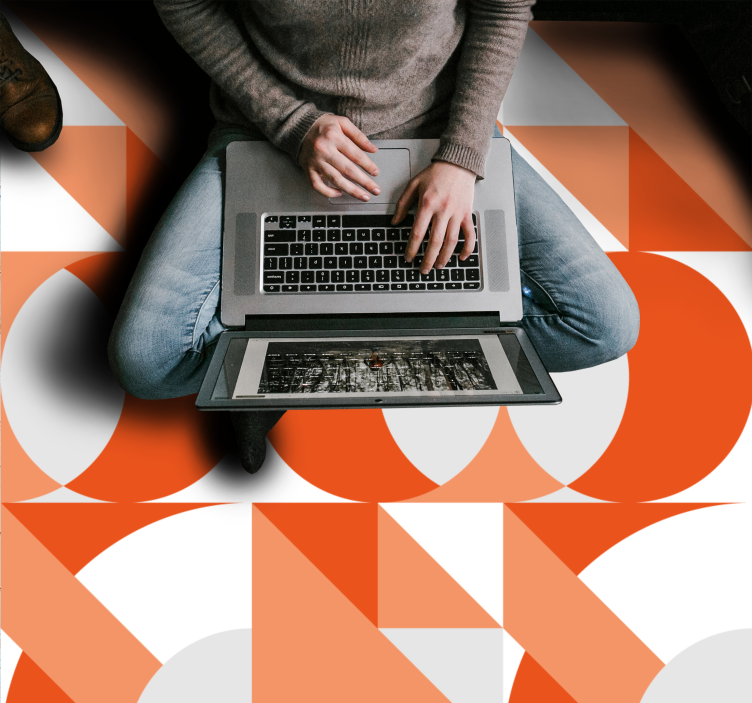 Retro geometrisk motiv geometriske vinyl tæppe - TenStickers