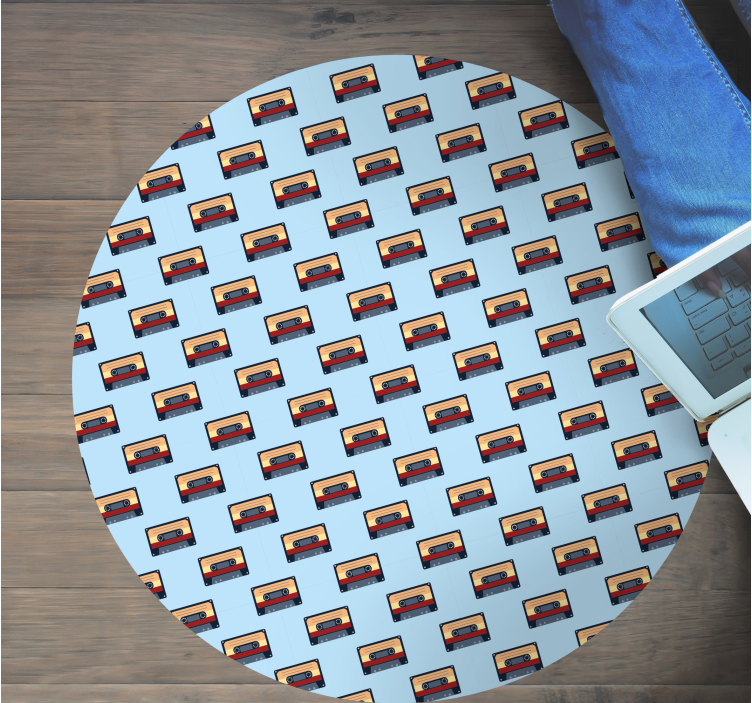 Vintage vinyl tæppe retro kassette koncept - TenStickers