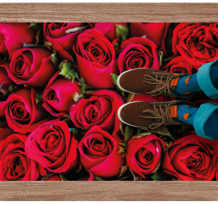 Rosebuket Blomster og planter vinyltæppe - TenStickers