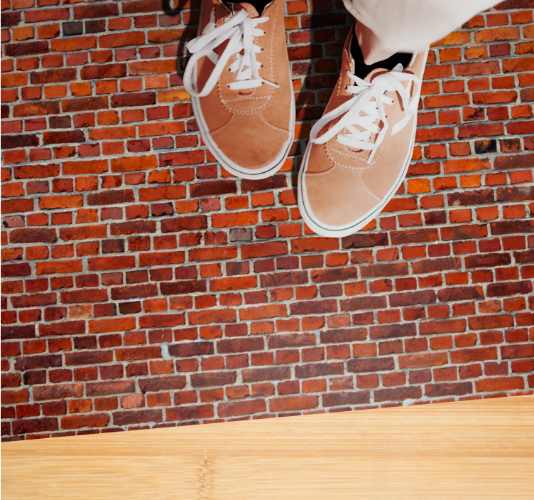 Ru murstenstekstur vinyl tæppe med steneffekt - TenStickers