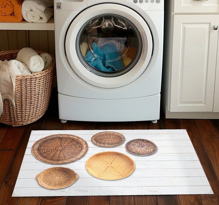 Rustikke kurve af træ tekstur vinyl tæpper - TenStickers