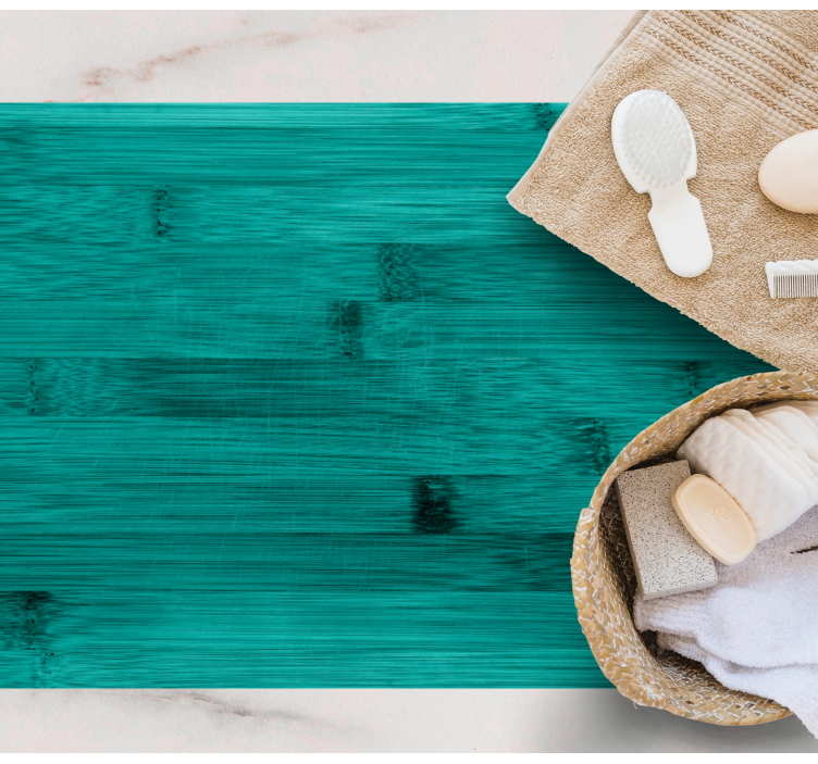 Rustik tekstur malet planker træ effekt tæppe - TenStickers