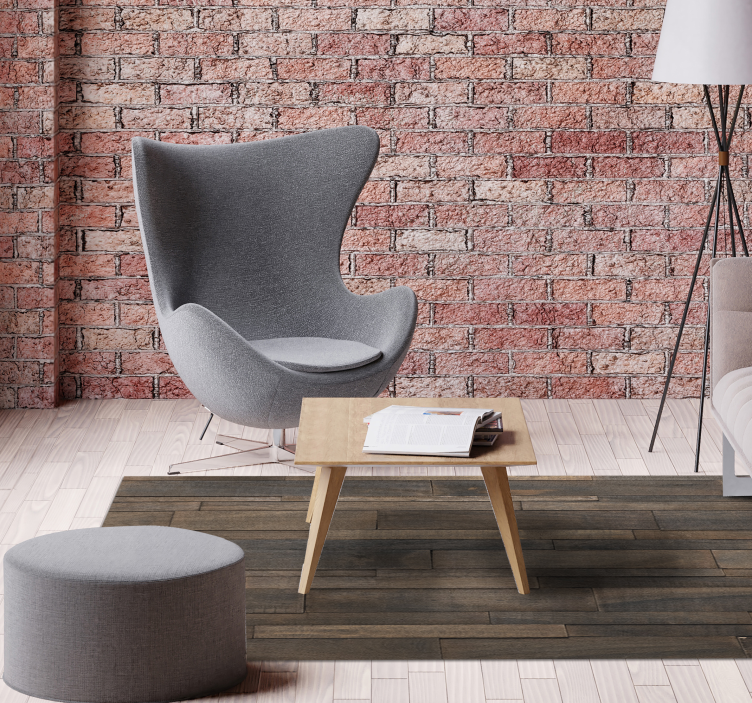 Rustikt mønster vinyl tæppe med træeffekt - TenStickers