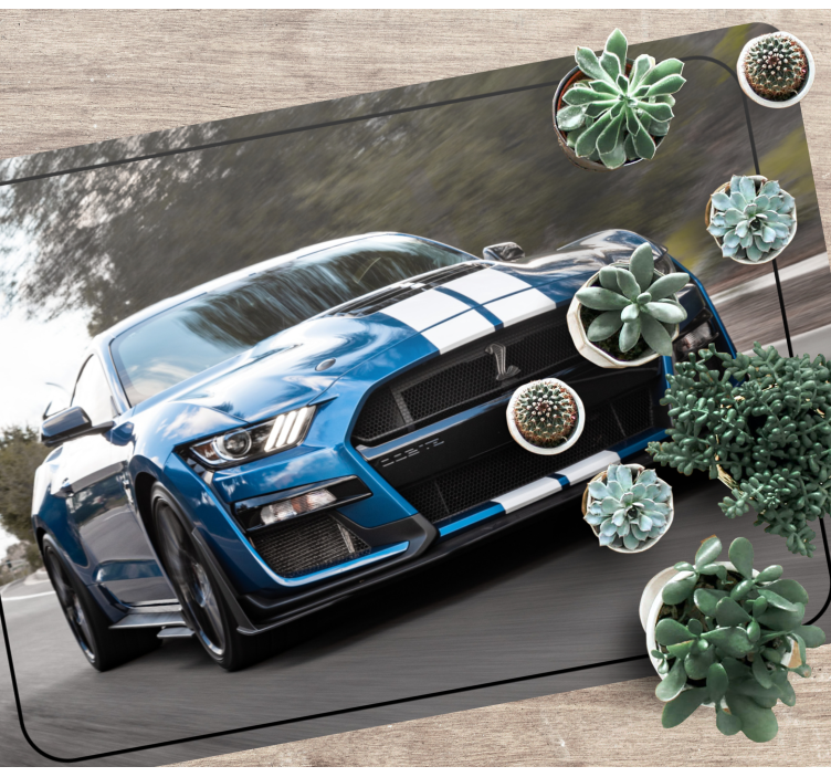 Shelby gt350 vintage vinyl tæppe - TenStickers