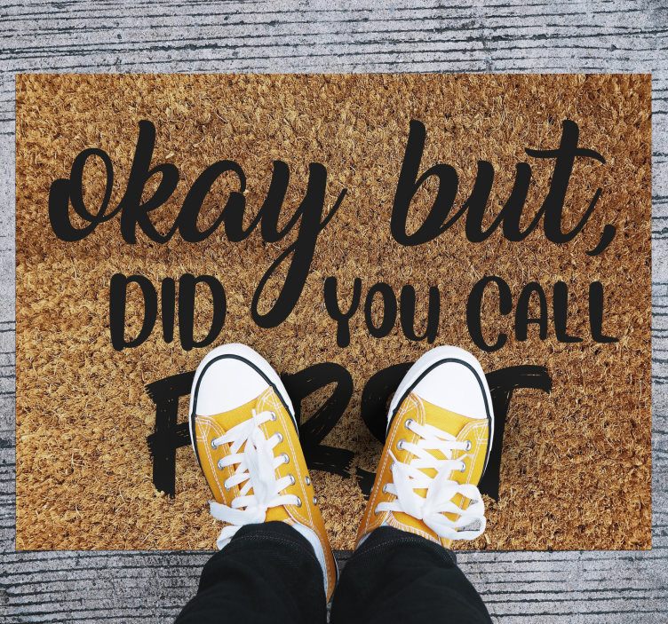 Sjov sætning velkommen vinyltæppe til entre - TenStickers