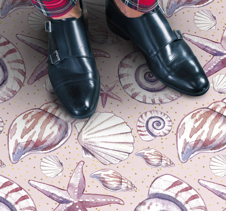 Skaller og himmellegemer natur vinyl tæppe - TenStickers