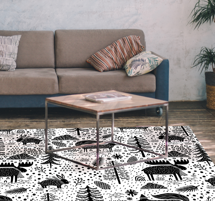 Skandinavisk fauna vinyl tæppe - TenStickers