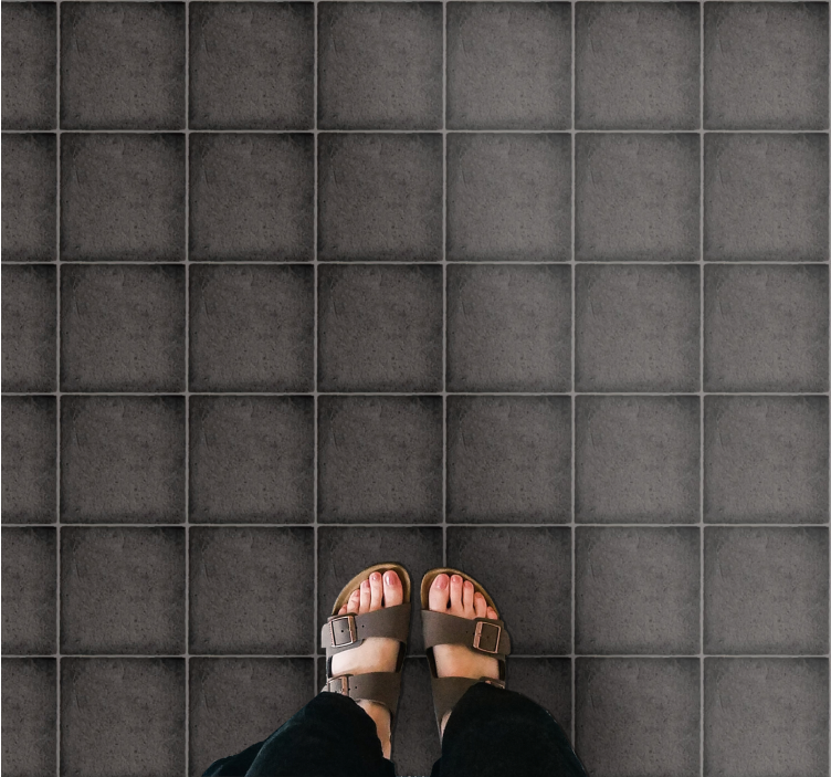 Skiferflise-look vinyl tæppe med steneffekt - TenStickers