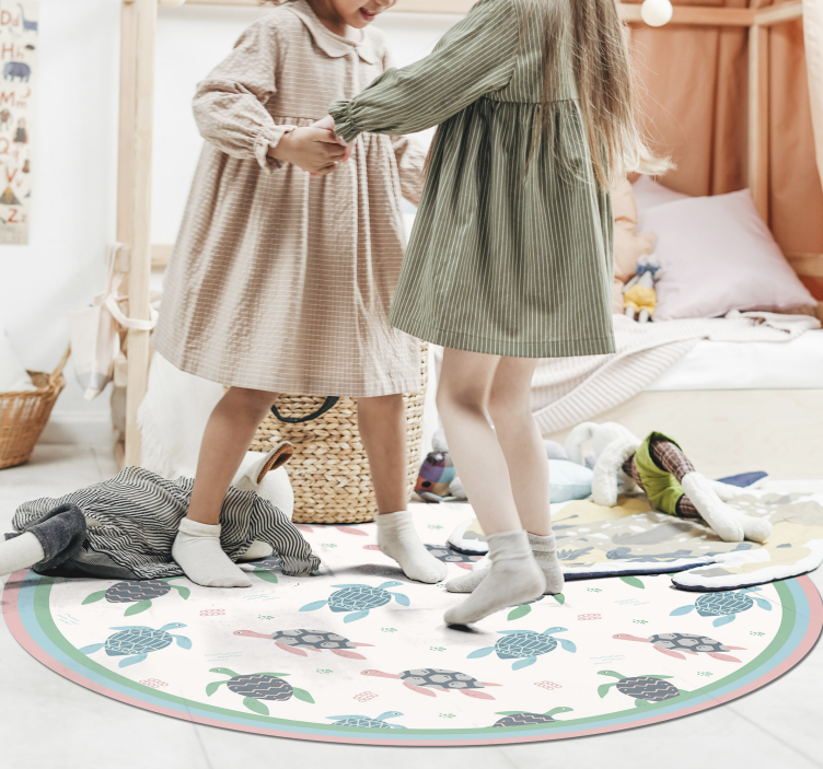 Skildpadde legekreds vinyl tæppe - TenStickers