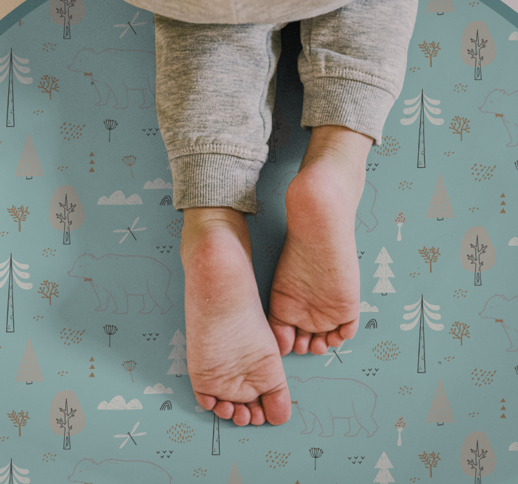 Skovdyrscene vinyltæpper til babyværelse - TenStickers