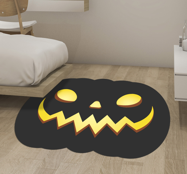 Skræmmende halloween græskar vinyltæppe - TenStickers
